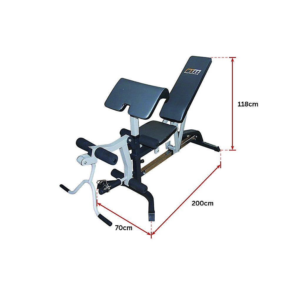 FID Flat Incline Decline Bench Press w/ Leg Extension Does not apply