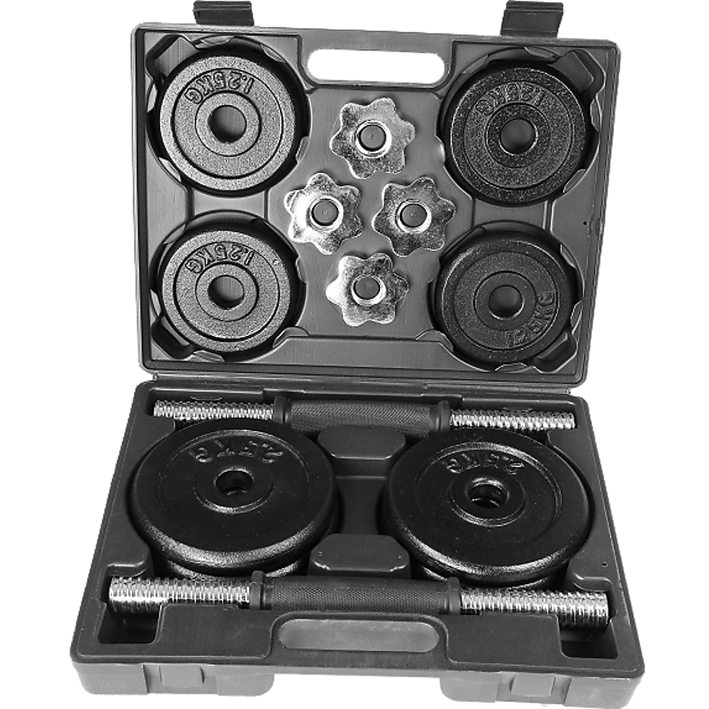 20kg Black Dumbbell Set with Carrying Case Does not apply