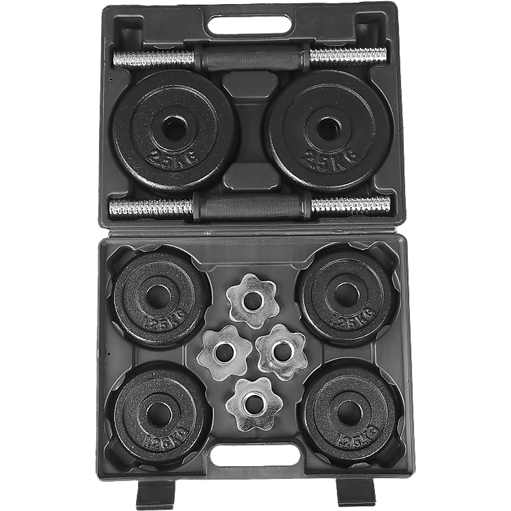 20kg Black Dumbbell Set with Carrying Case Does not apply
