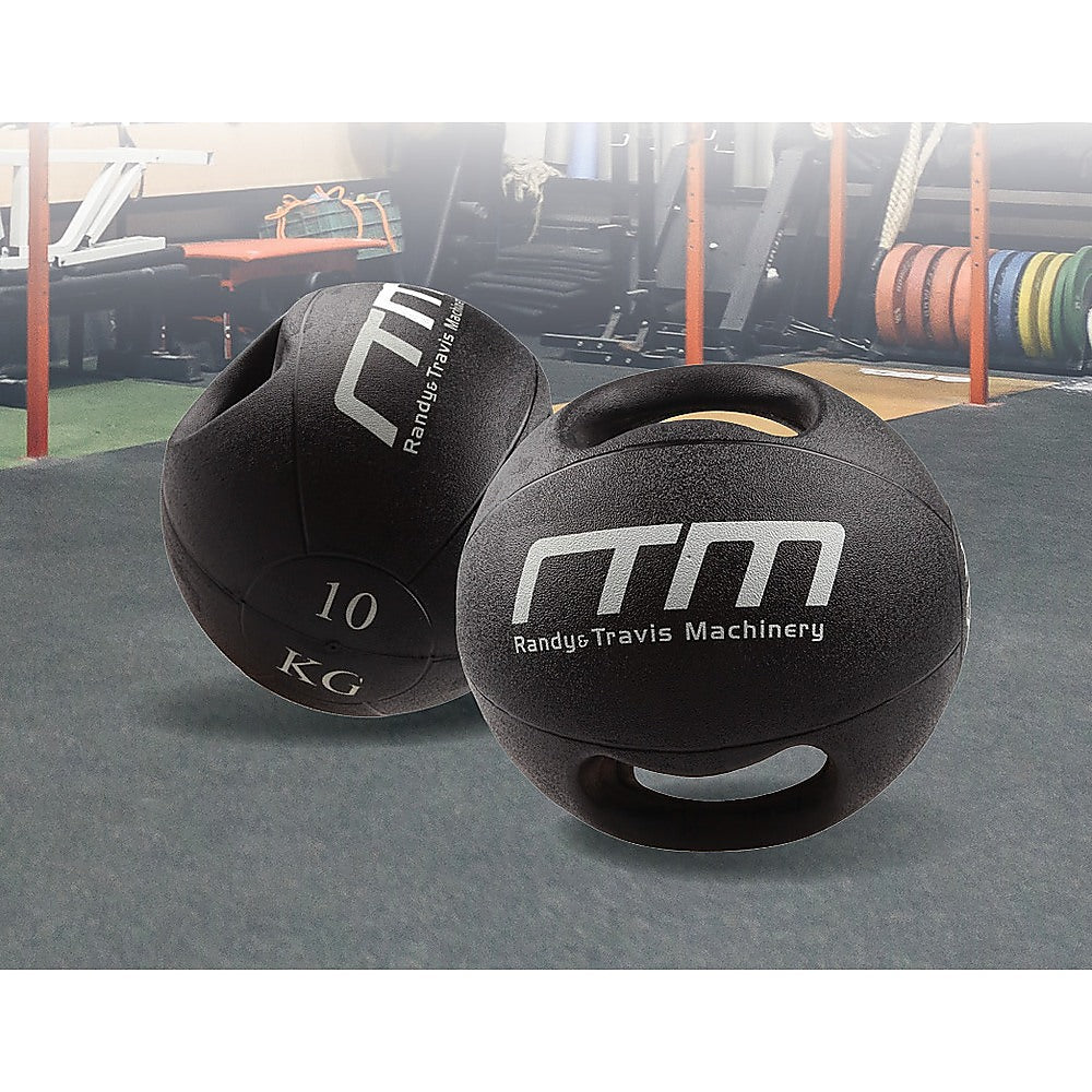 10kg Double-Handled Rubber Medicine Core Ball Does not apply