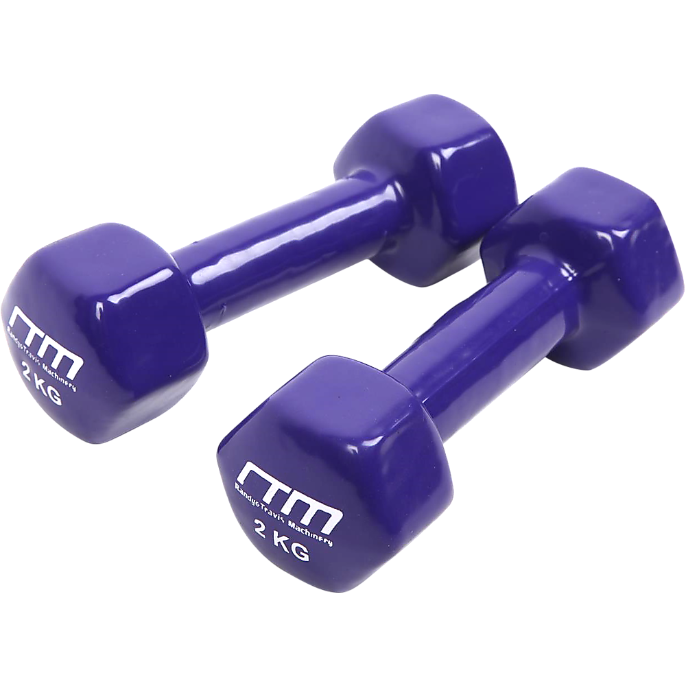2kg Dumbbells Pair PVC Hand Weights Rubber Coated Does not apply