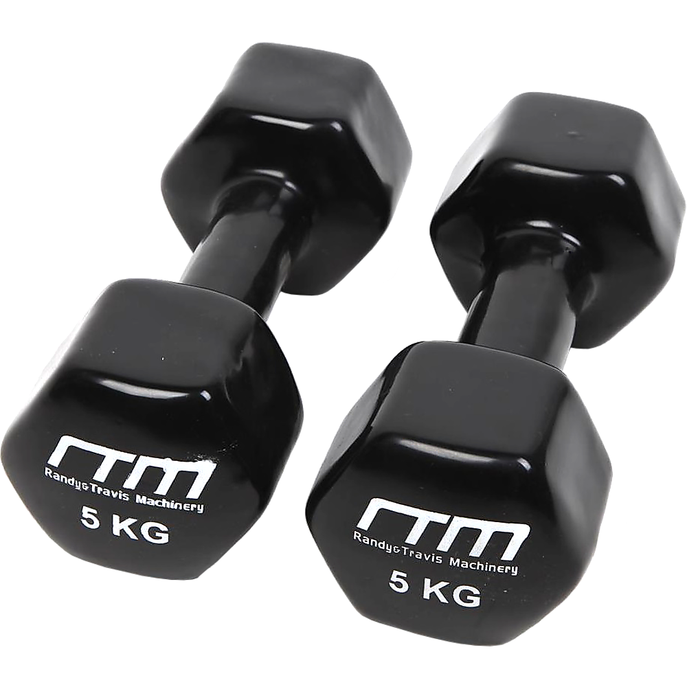 5kg Dumbbells Pair PVC Hand Weights Rubber Coated Does not apply
