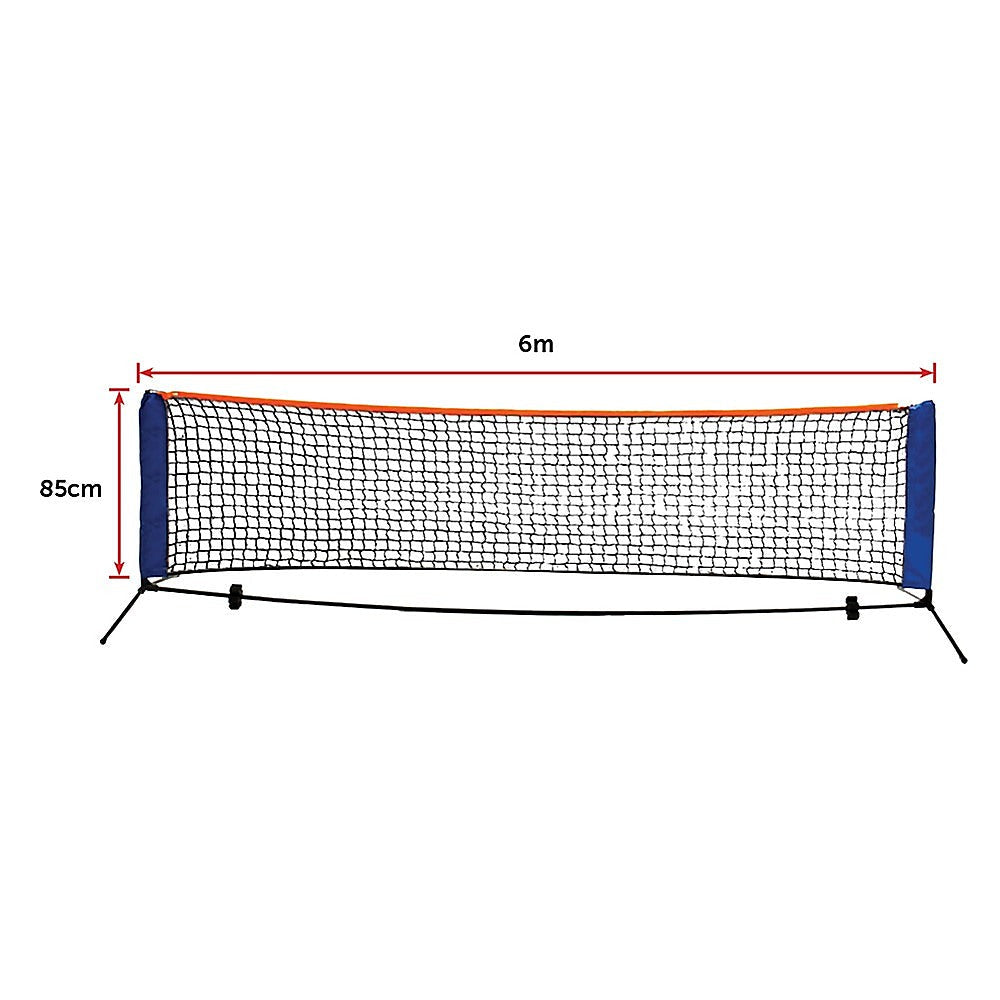 6 Meters Portable Foldable Mini Tennis Net & Post Set Does not apply