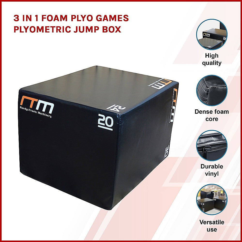 3 IN 1 Foam Plyo Games Plyometric Jump Box Does not apply