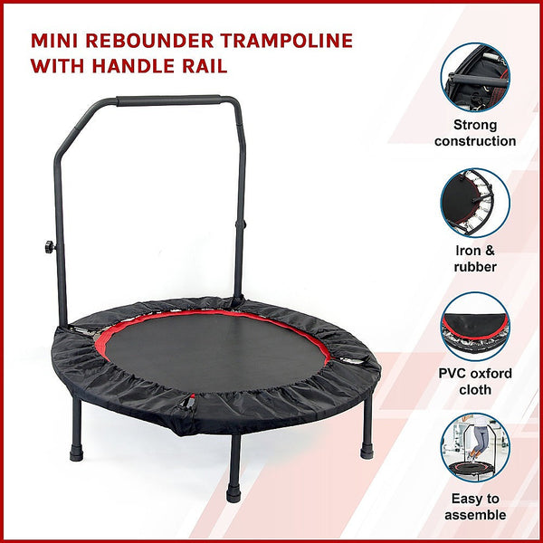 Mini Rebounder Trampoline With Handle Rail Does not apply