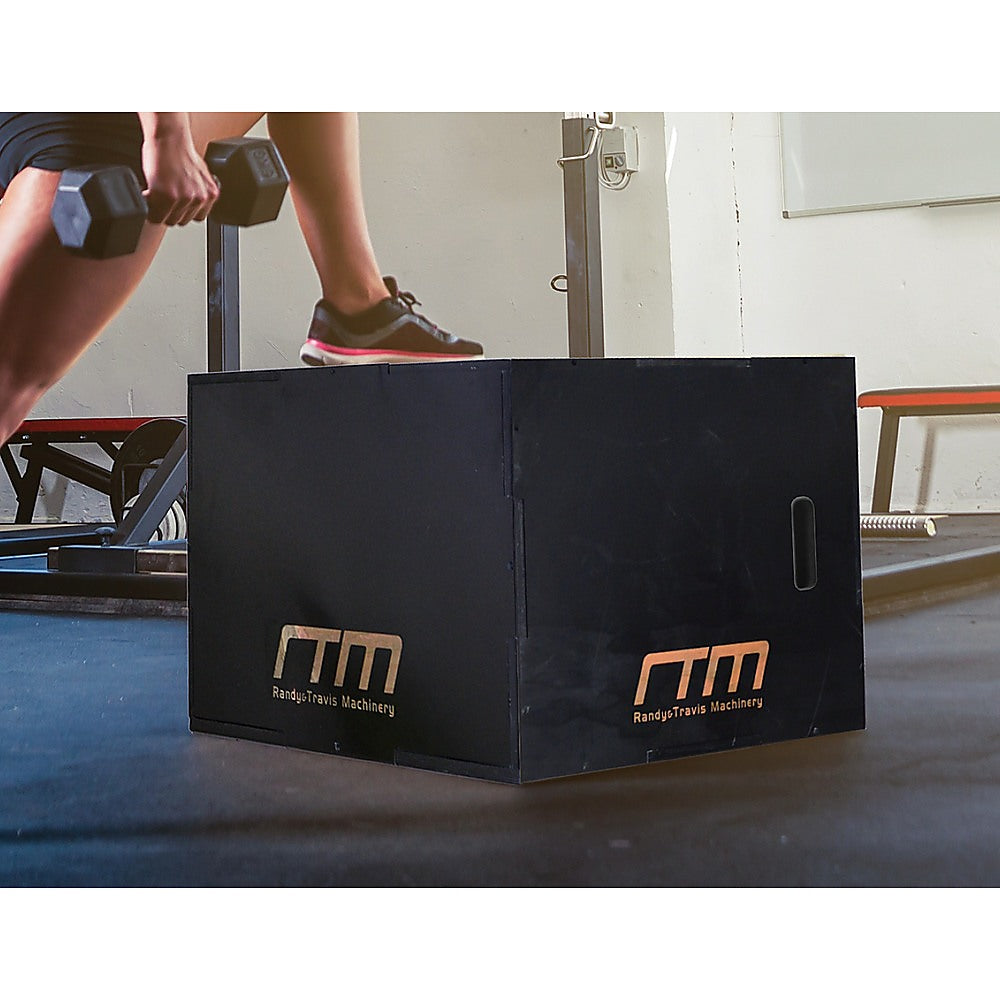 3 IN 1 Black Wood Plyo Games Plyometric Jump Box Does not apply