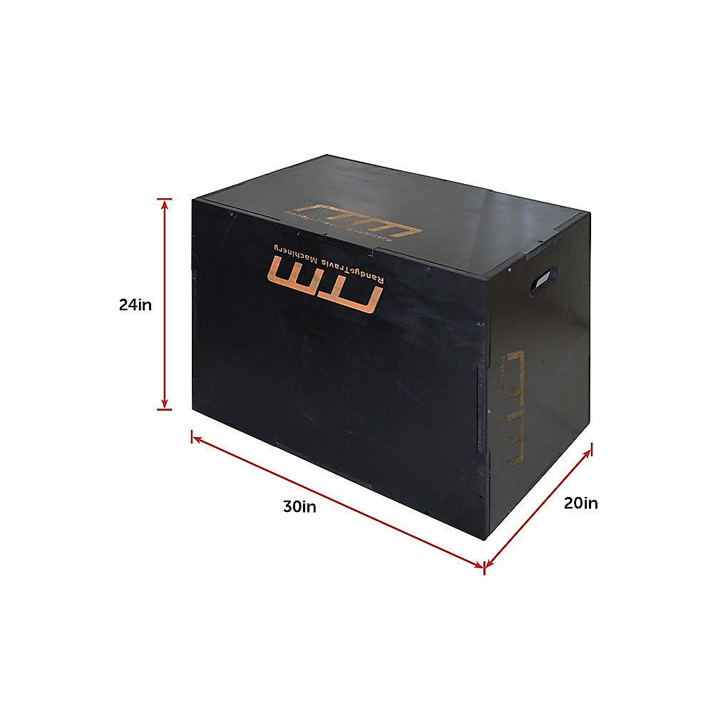 3 IN 1 Black Wood Plyo Games Plyometric Jump Box Does not apply