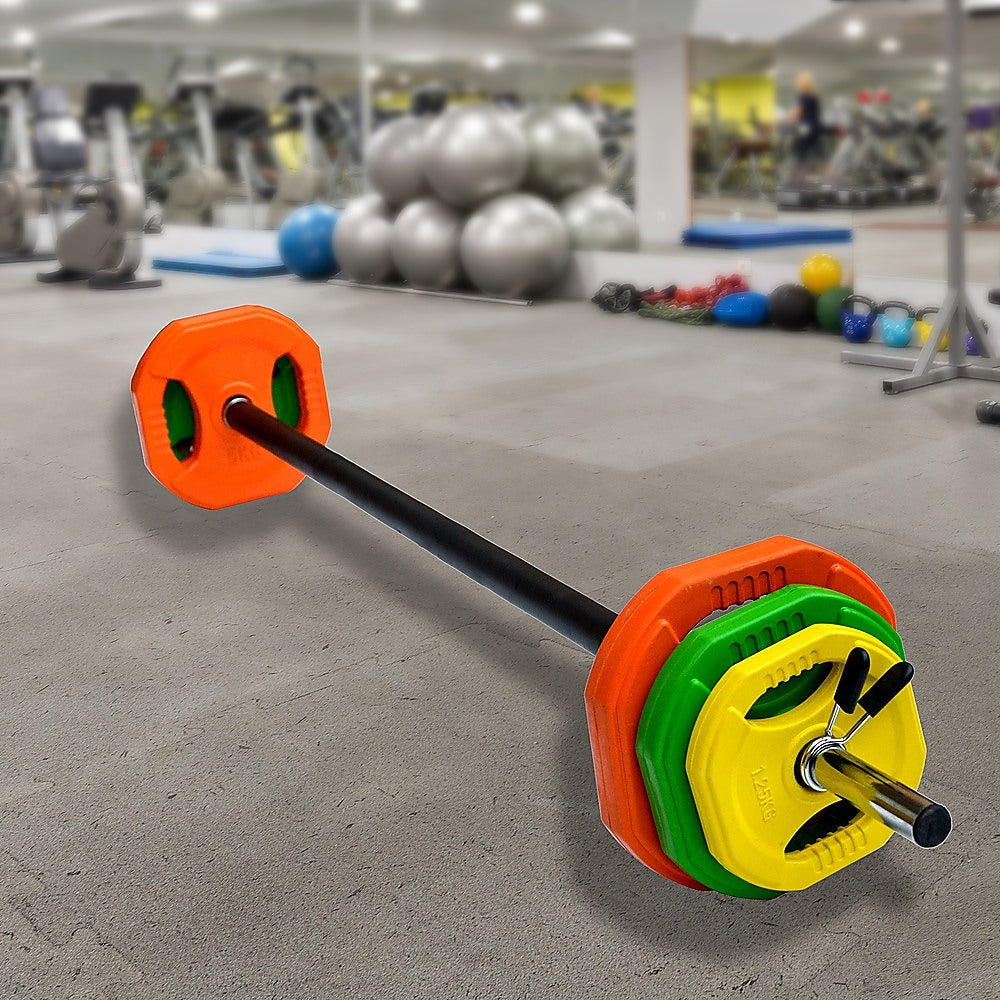20kg Standard Rubber Coloured Barbell Does not apply