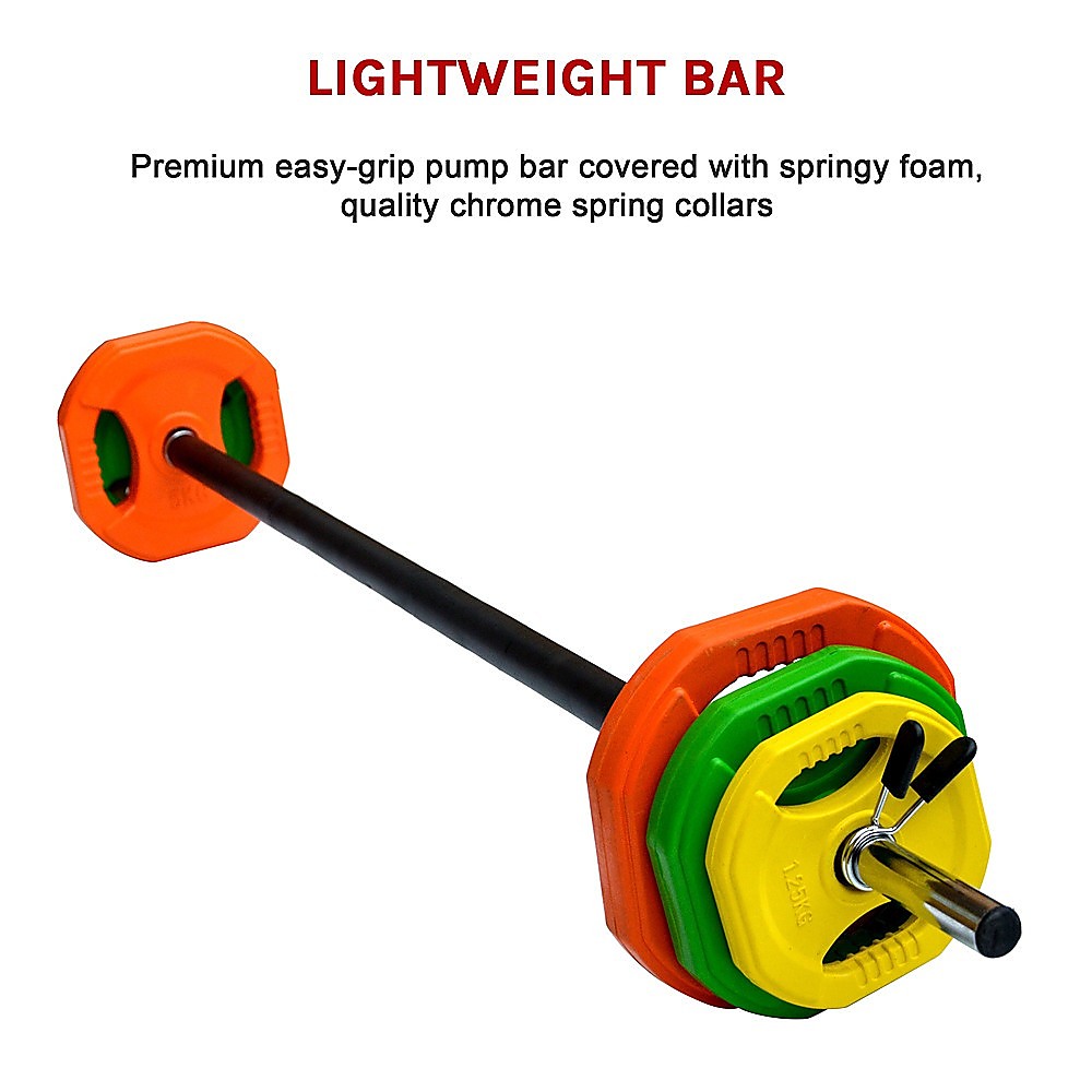 20kg Standard Rubber Coloured Barbell Does not apply