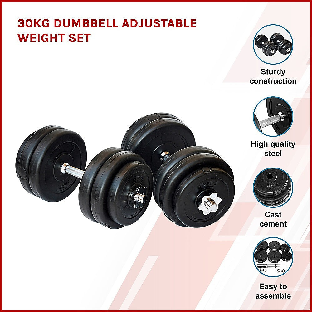 30KG Dumbbell Adjustable Weight Set Does not apply