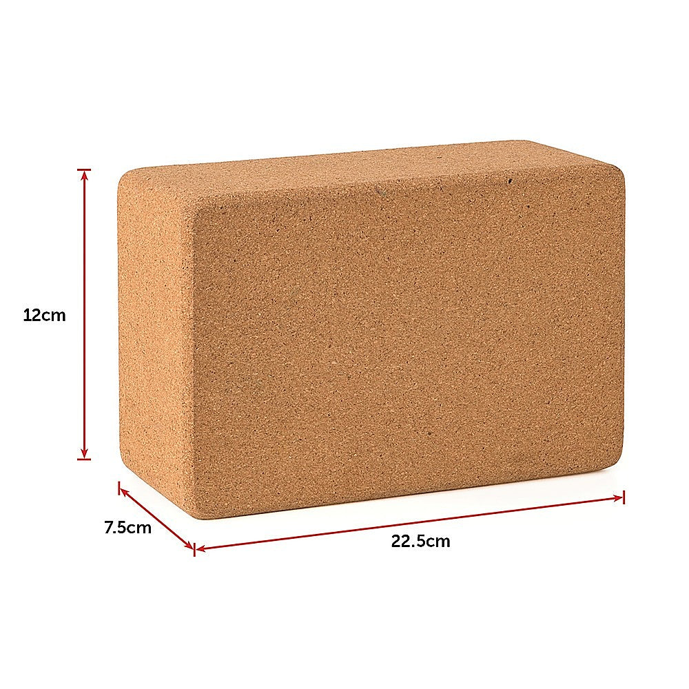 2x ECO-Friendly Cork Yoga Block Organic Yoga Prop Accessory Exercise Brick Does not apply