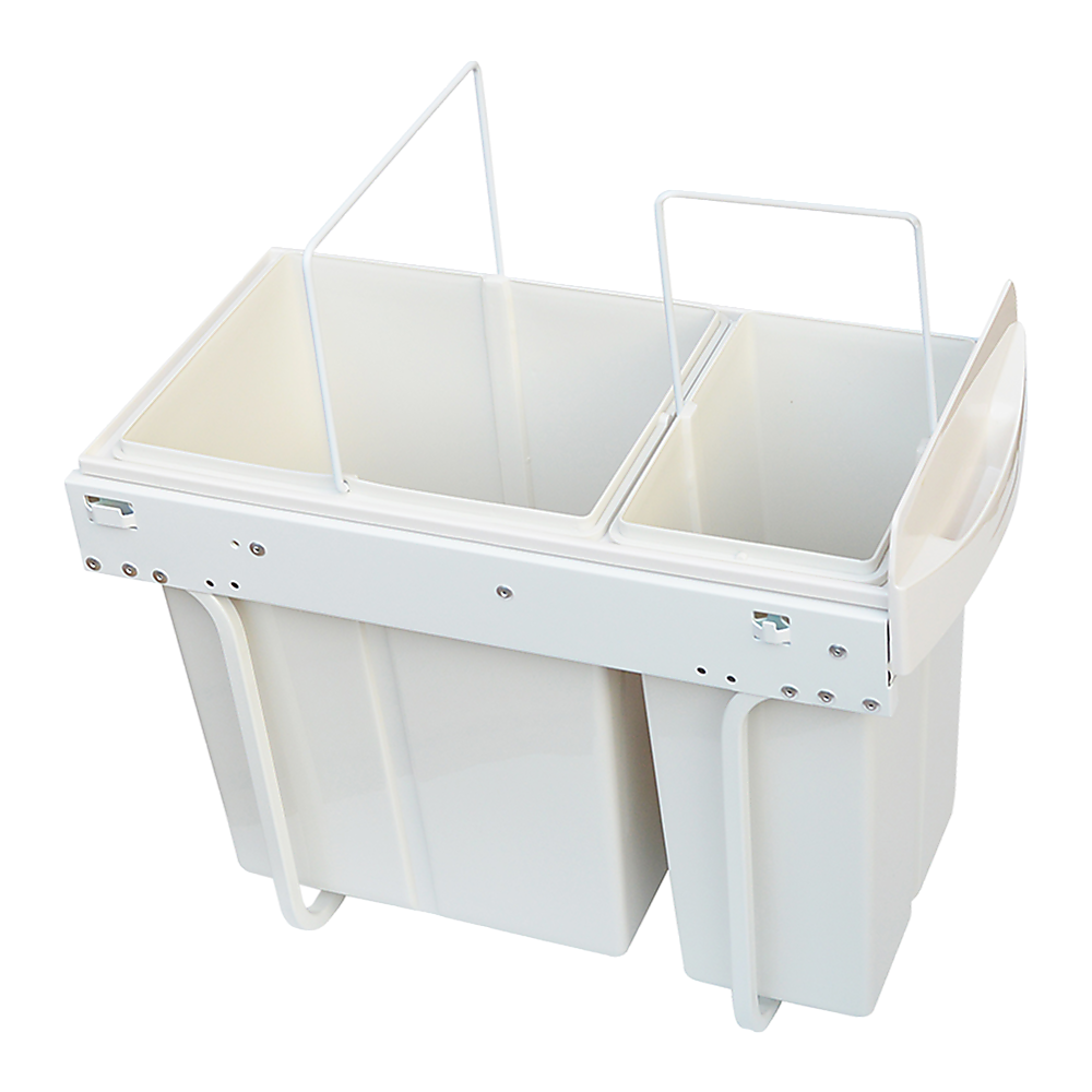 Pull Out Bin Kitchen Double Dual Slide Garbage Rubbish Waste 10L+20L Does not apply