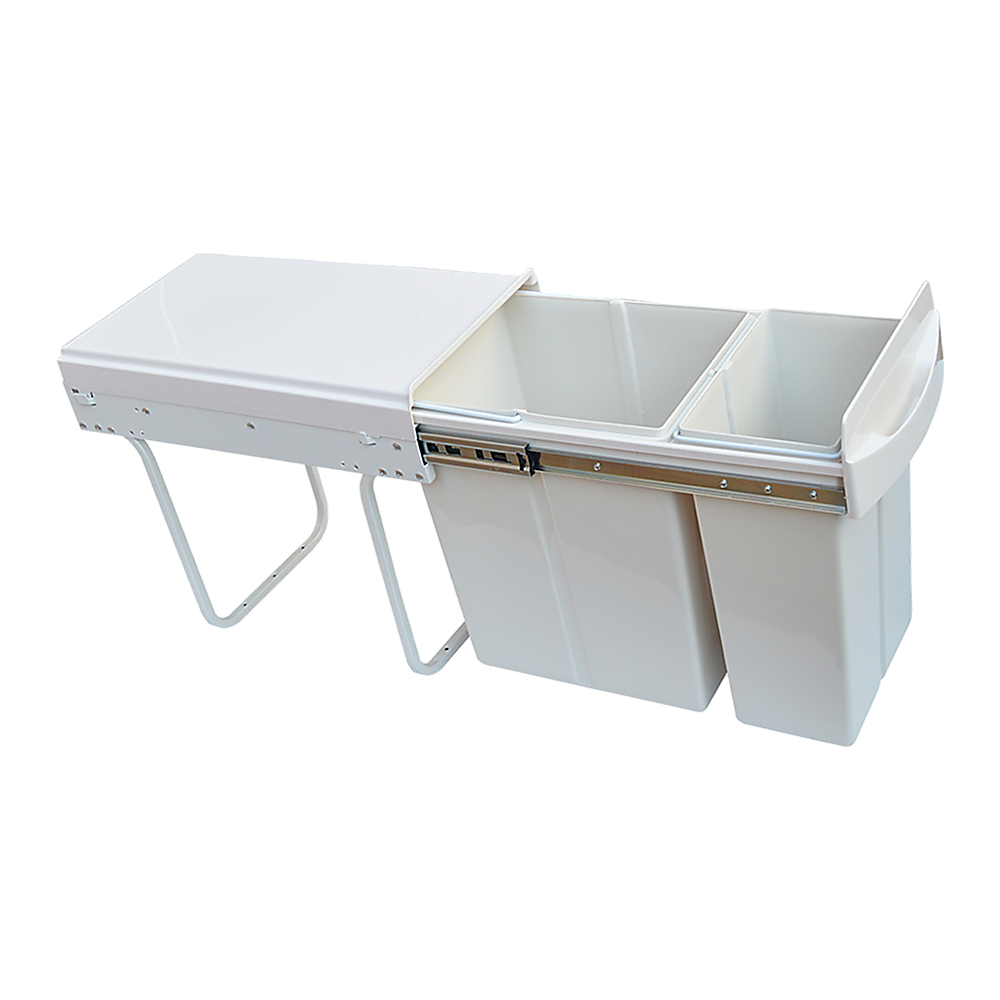 Pull Out Bin Kitchen Double Dual Slide Garbage Rubbish Waste 10L+20L Does not apply