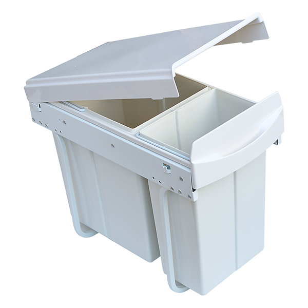 Pull Out Bin Kitchen Double Dual Slide Garbage Rubbish Waste 10L+20L Does not apply