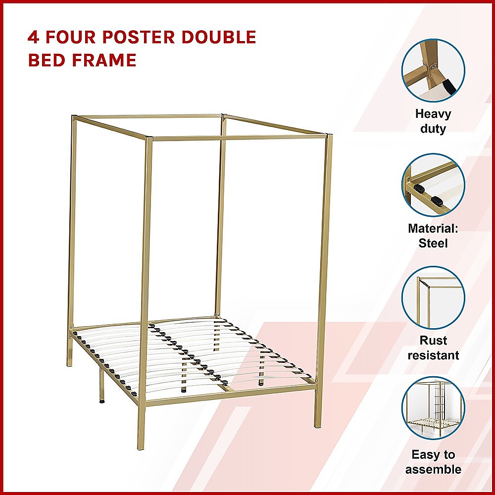 4 Four Poster Double Bed Frame Does not apply
