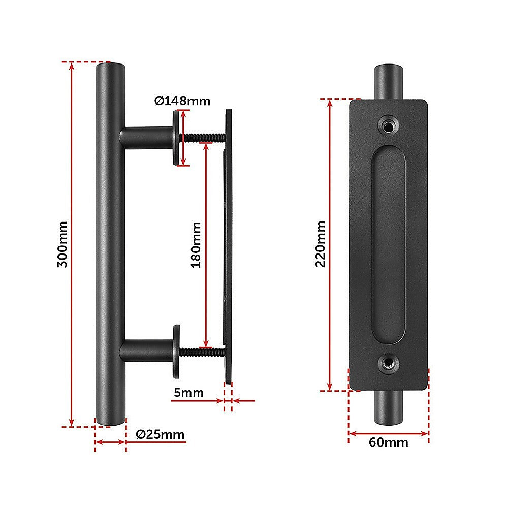 Carbon Steel Door Handle & Flush Pull Wood Door Gate Hardware 12