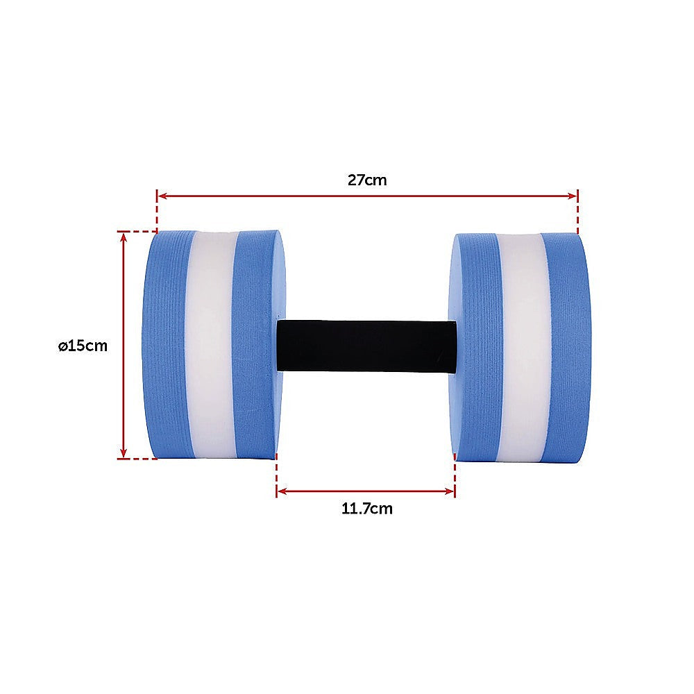2x Water Aerobics Dumbbell EVA Aquatic Barbell Aqua Fitness Does not apply