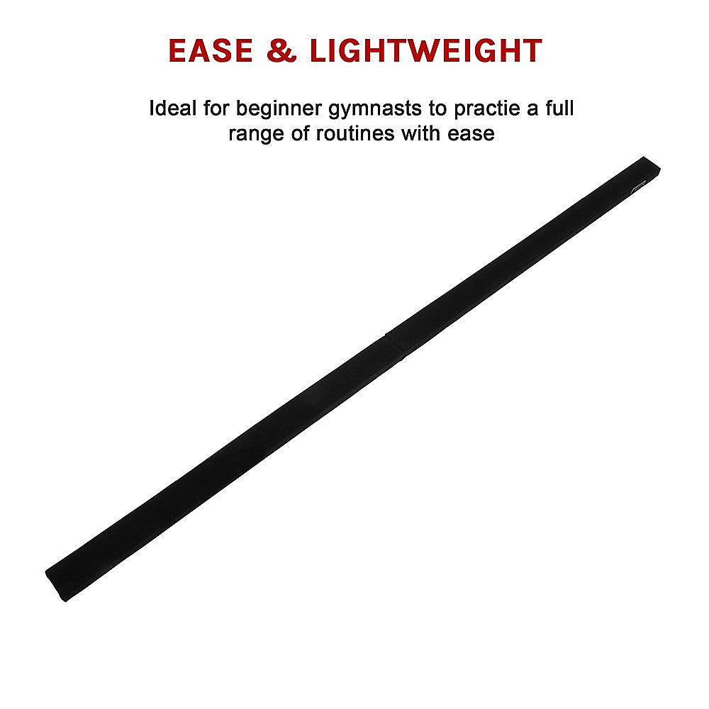 2.4m (8FT) Gymnastics Folding Balance Beam Black Synthetic Suede Does not apply