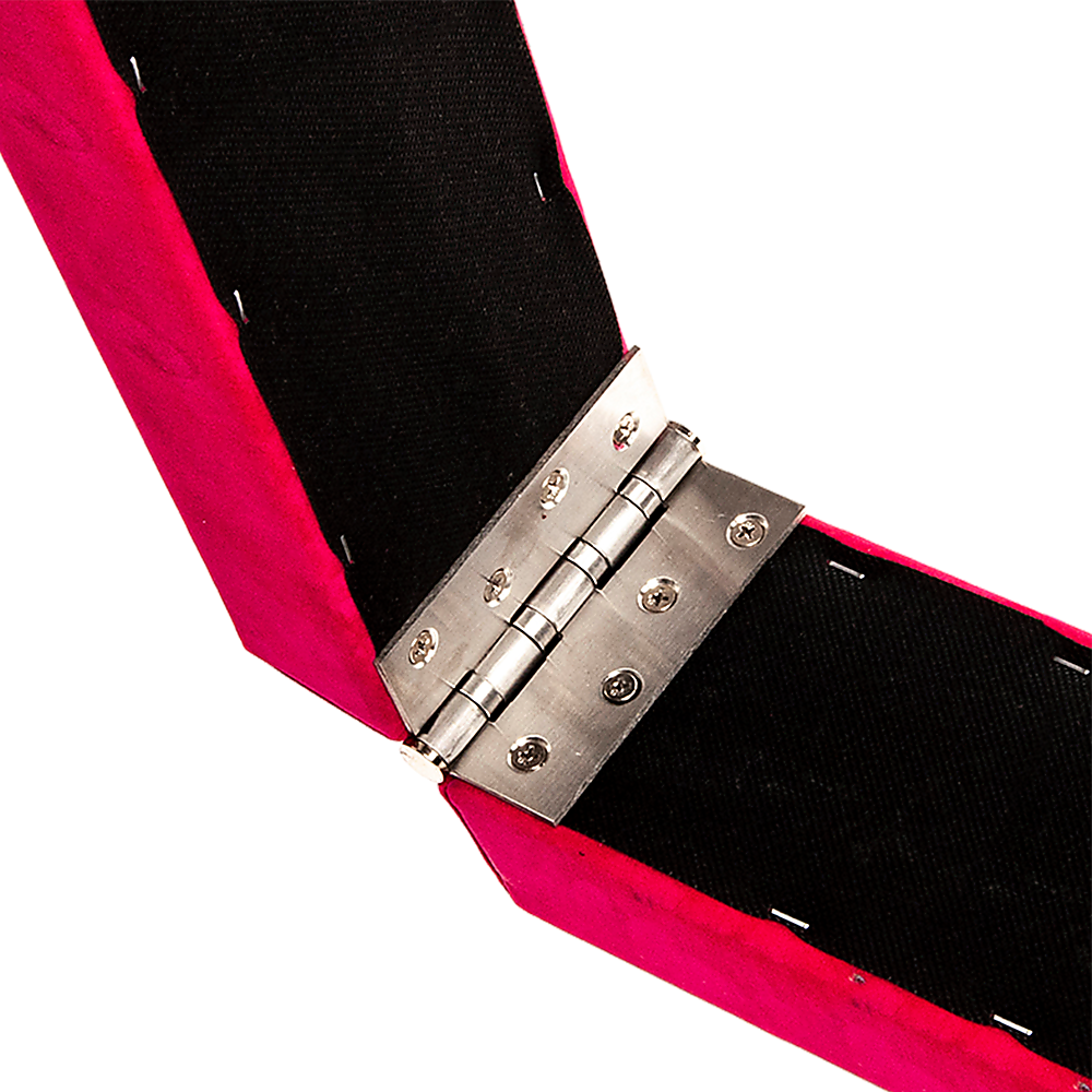 2.4m (8FT) Gymnastics Folding Balance Beam Pink Synthetic Suede Does not apply