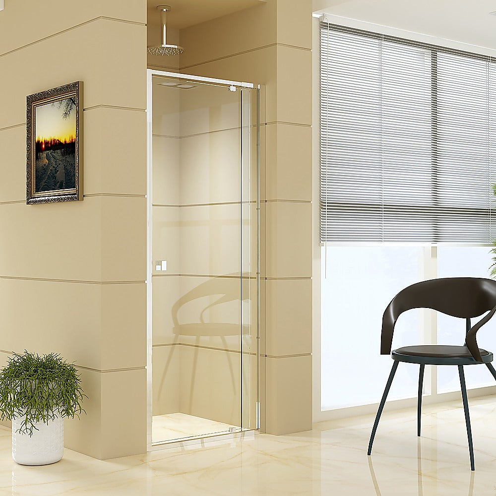 Adjustable Semi Frameless Shower Screen (74~82) x 195cm Australian Safety Glass Della Francesca