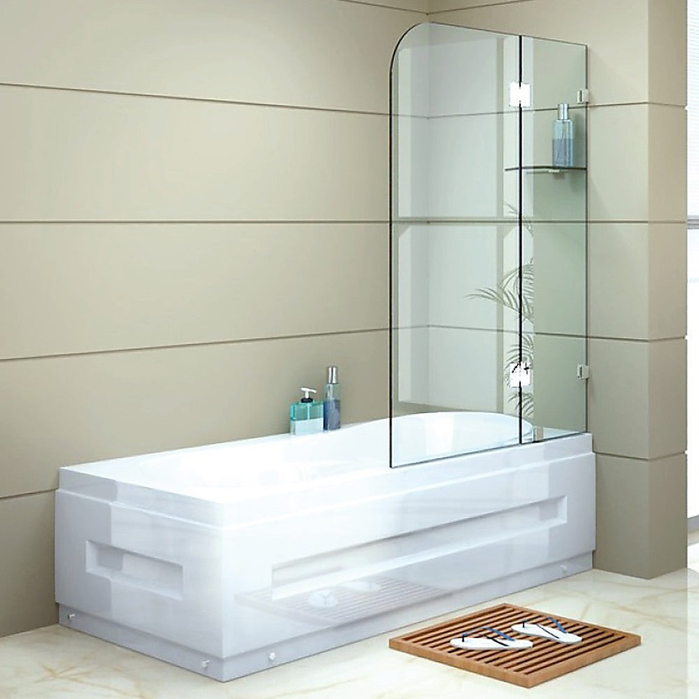 1200 x 1450mm Frameless Bath Panel 10mm Glass Shower Screen By Della Francesca Della Francesca