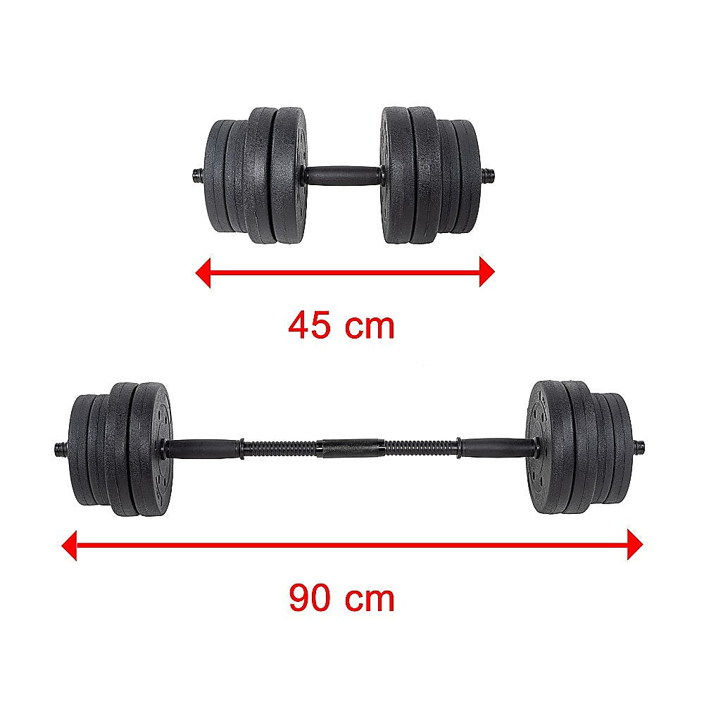 20kg Dumbbell Set Home Gym Fitness Exercise Weights Bar Plate Does not apply