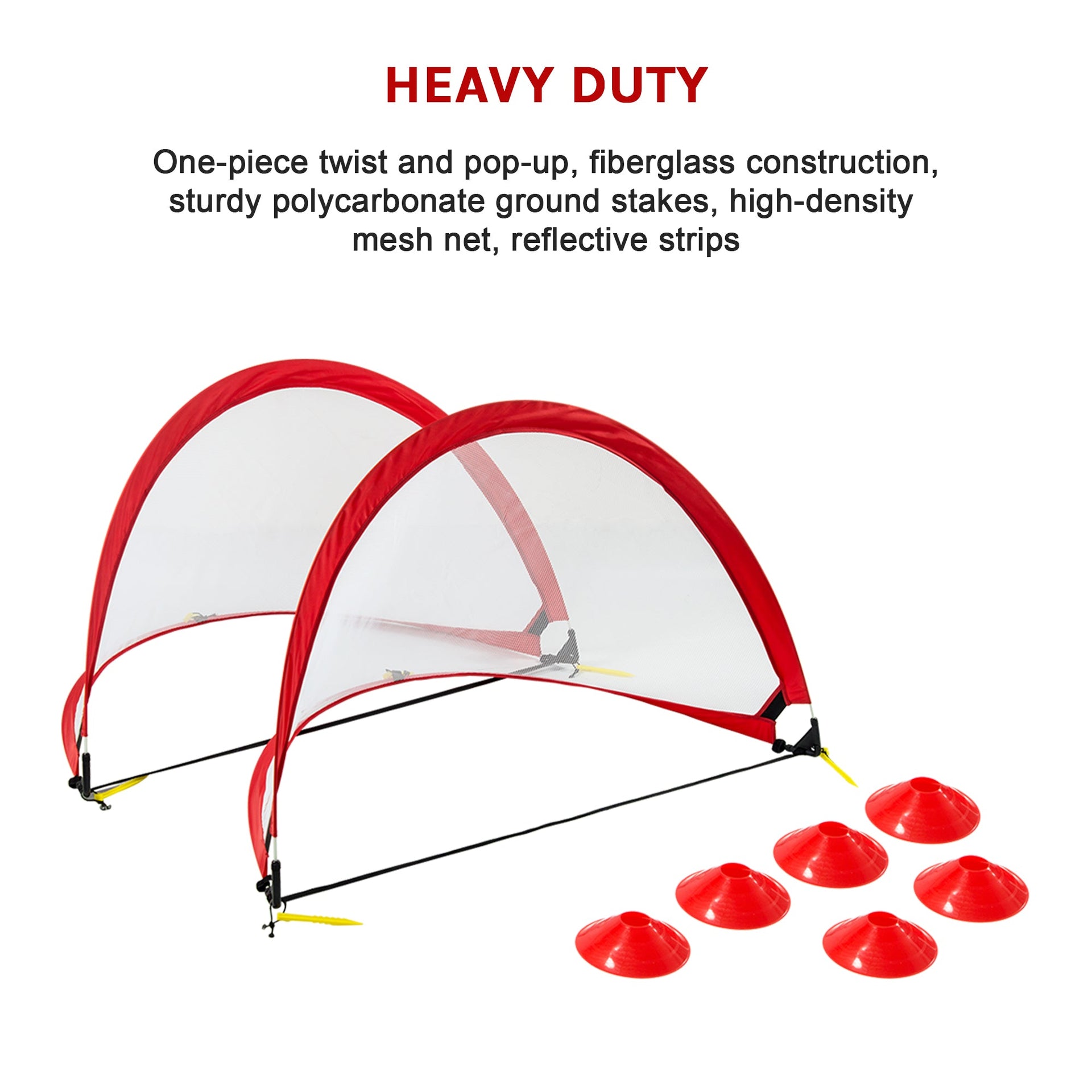 Portable Kids Soccer Goals Set – 2 Pop Up Soccer Goals, Cones, Goal Carry Bag Does not apply