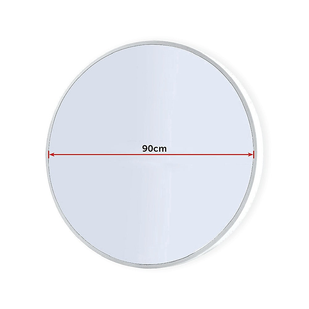 90cm Round Wall Mirror Bathroom Makeup Mirror by Della Francesca Della Francesca