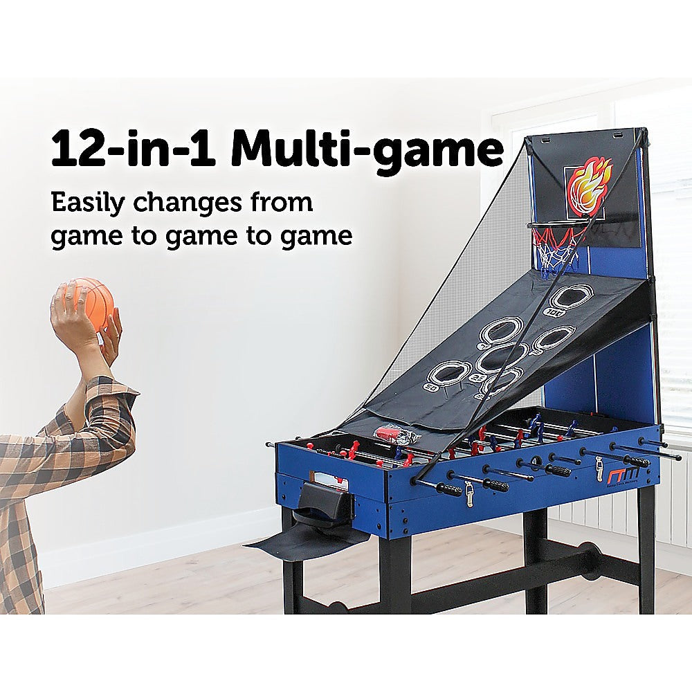 4FT 12-in-1 Combo Games Tables Foosball Soccer Basketball Hockey Pool Table Tennis Does not apply