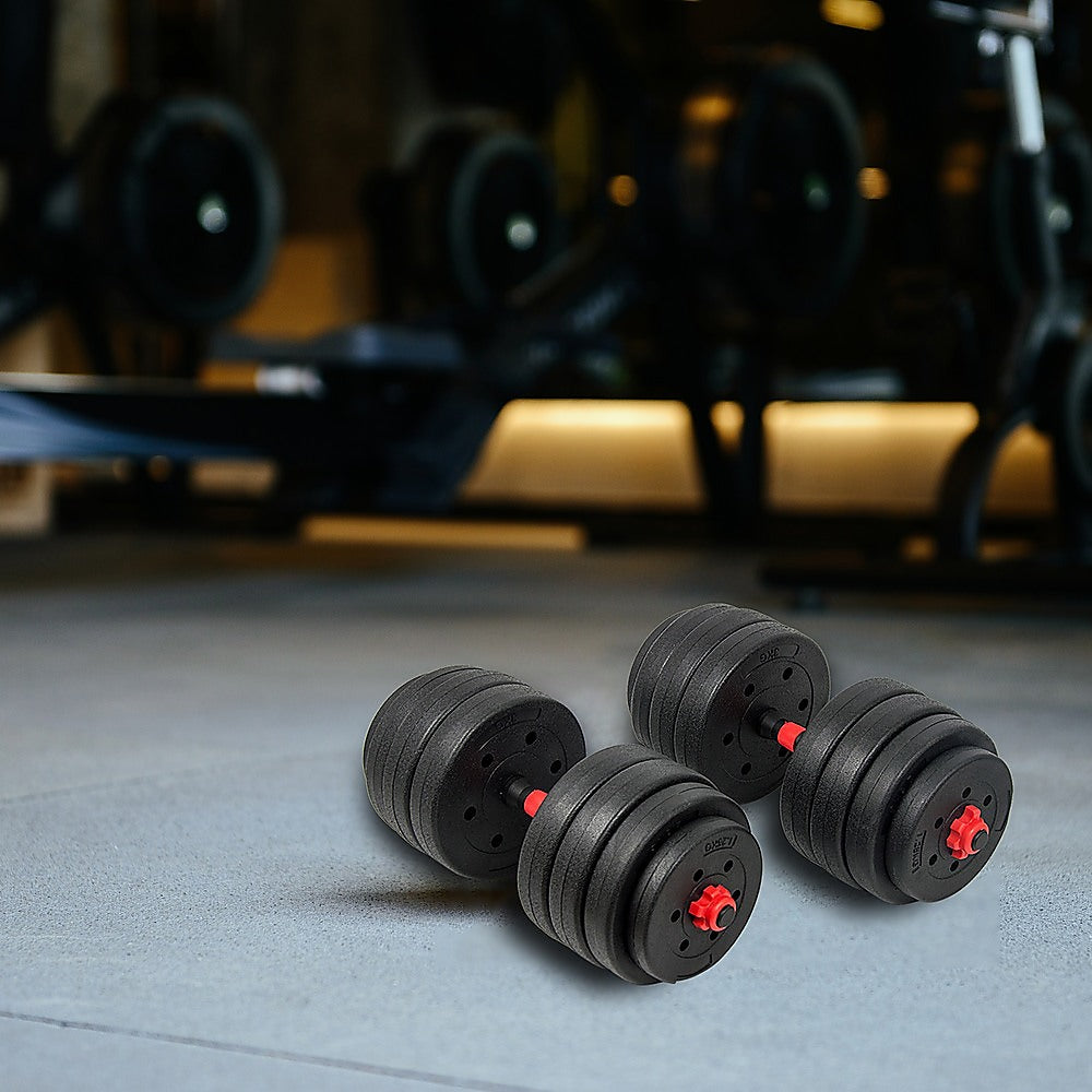 40kg Adjustable Rubber Dumbbell Set Barbell Home GYM Exercise Weights Does not apply