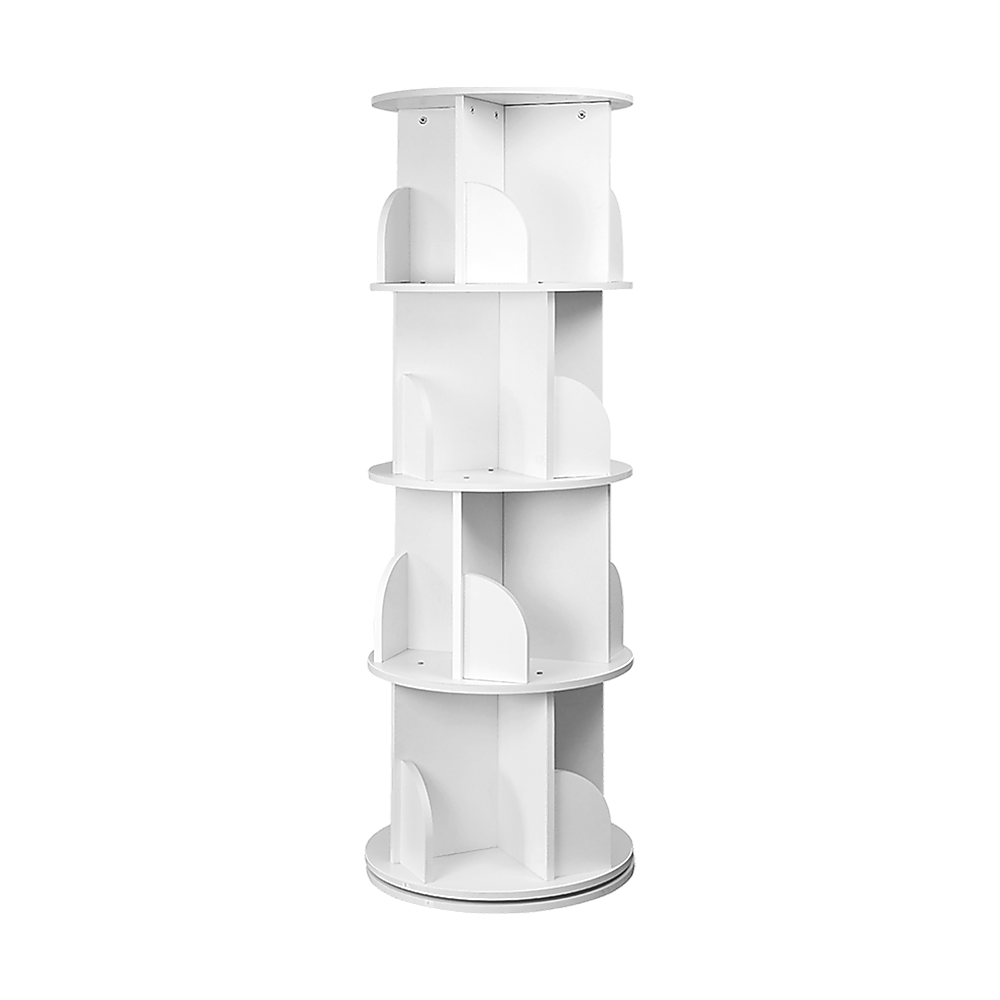 360-degree Rotating 4 Tier Display Shelf Bookcase Organiser Does not apply