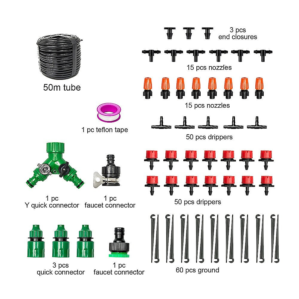 50M Hose Garden Irrigation System Plant Watering DIY Micro Drip Kits Does not apply