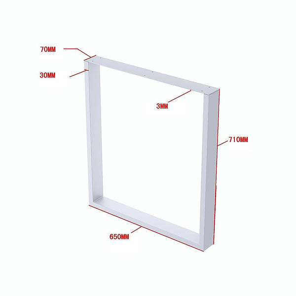 Square-Shaped Table Bench Desk Legs Retro Industrial Design Fully Welded - White Della Francesca