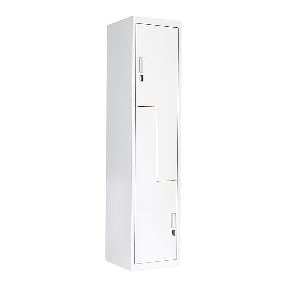 Grey Two-Door L-shaped Office Gym Shed Storage Lockers Does not apply