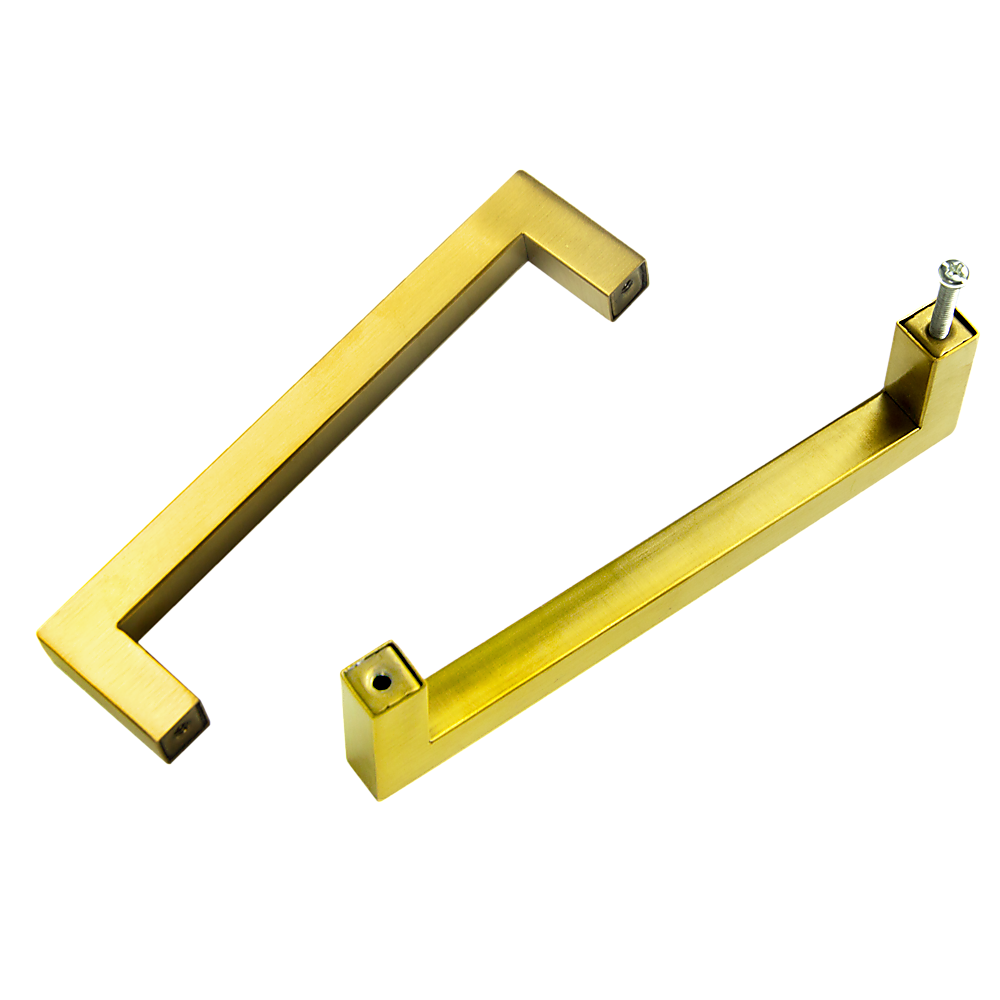 15x Brushed Brass Drawer Pulls Kitchen Cabinet Handles - Gold Finish 128mm Does not apply