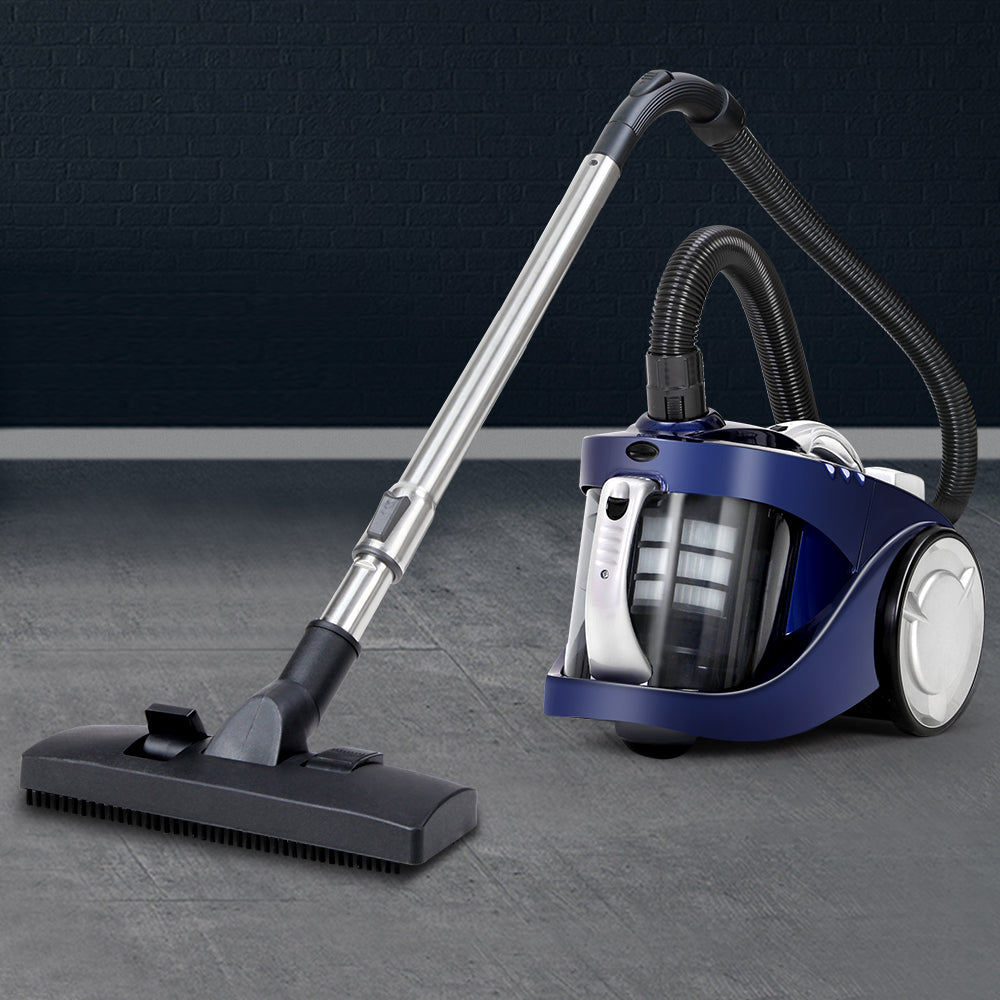 Devanti Vacuum Cleaner Bagless Cyclone Cyclonic Vac Home Office Car 2200W Blue freeshipping - Awezingly