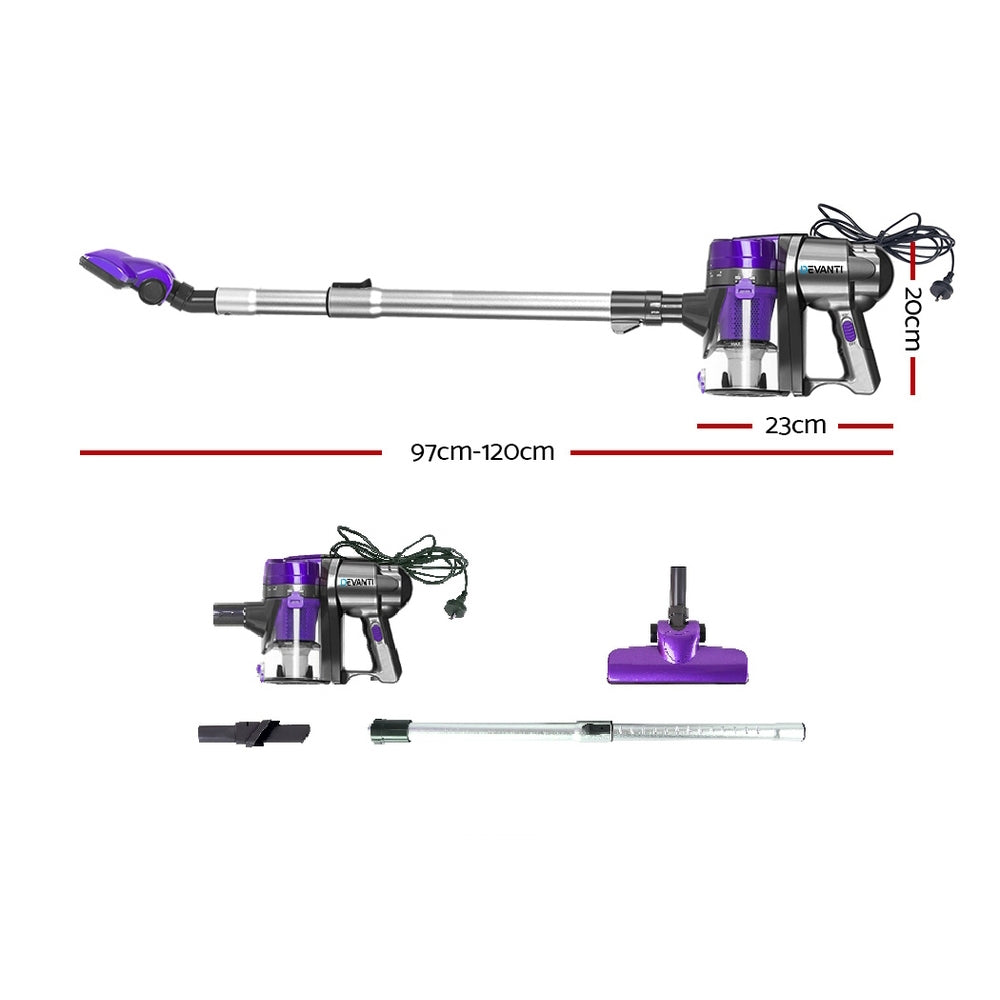 Devanti Corded Handheld Bagless Vacuum Cleaner - Purple and Silver freeshipping - Awezingly