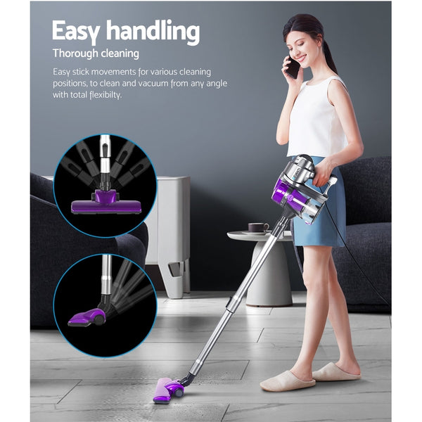 Devanti Corded Handheld Bagless Vacuum Cleaner - Purple and Silver freeshipping - Awezingly