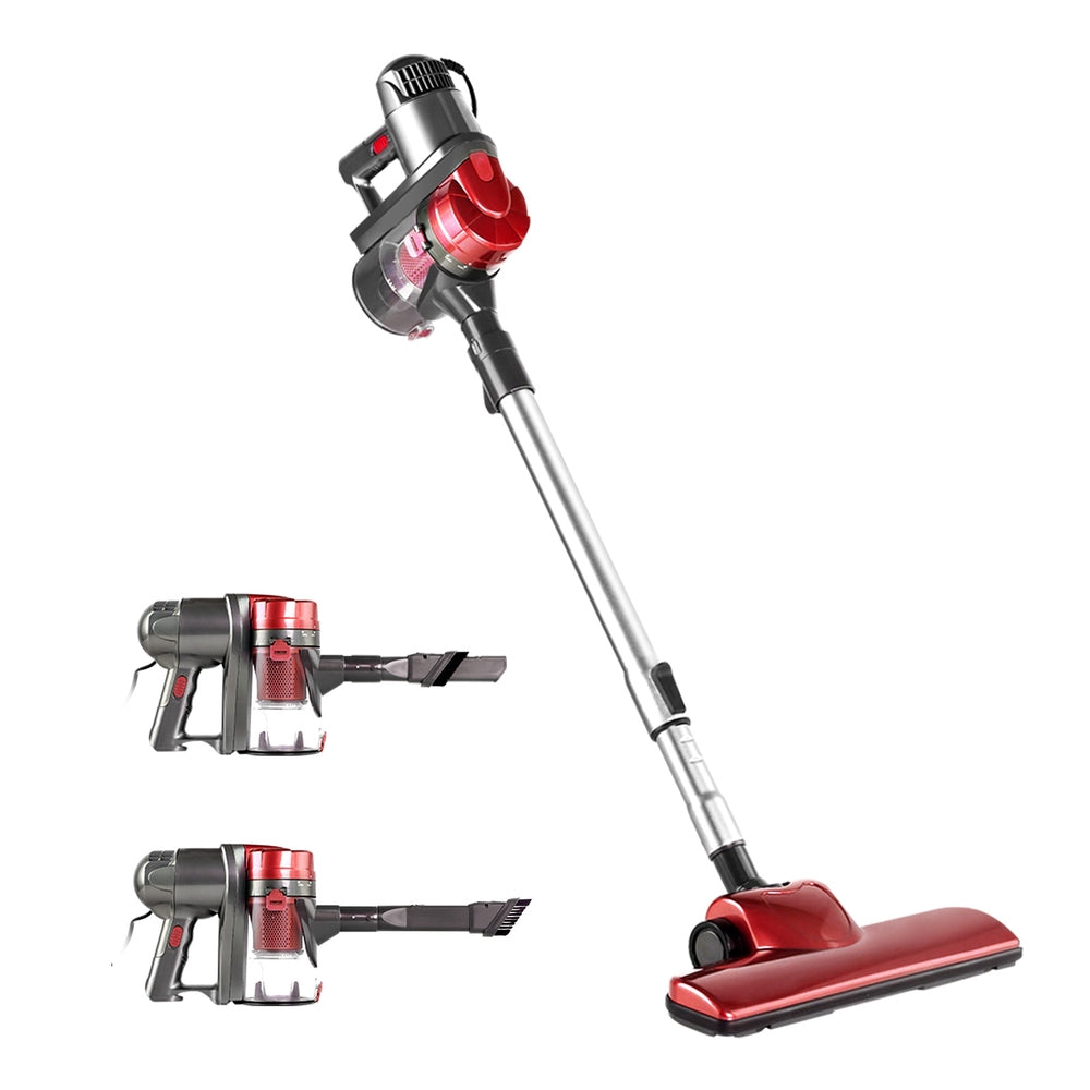 Devanti Corded Handheld Bagless Vacuum Cleaner - Red and Silver freeshipping - Awezingly