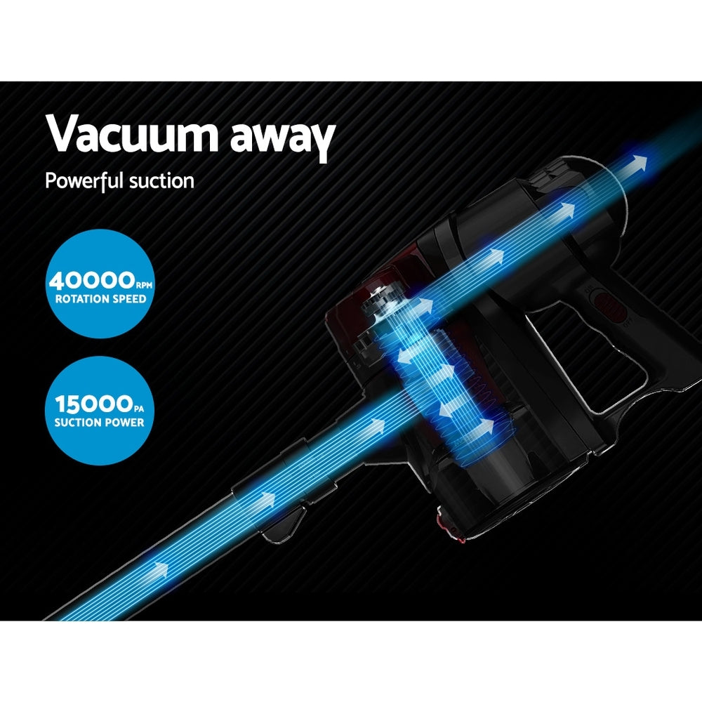 Devanti Corded Handheld Bagless Vacuum Cleaner - Red and Silver freeshipping - Awezingly