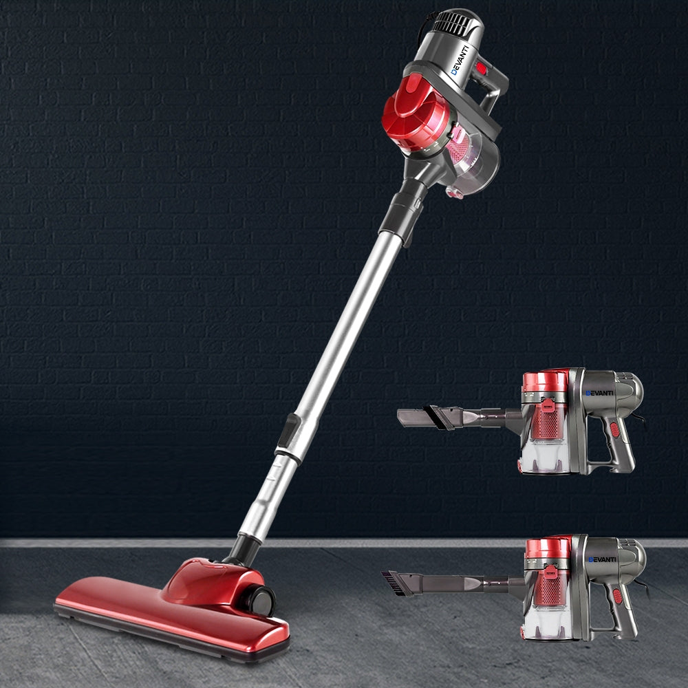 Devanti Corded Handheld Bagless Vacuum Cleaner - Red and Silver freeshipping - Awezingly