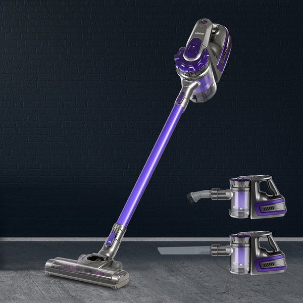 Devanti 150 Cordless Handheld Stick Vacuum Cleaner 2 Speed   Purple And Grey freeshipping - Awezingly