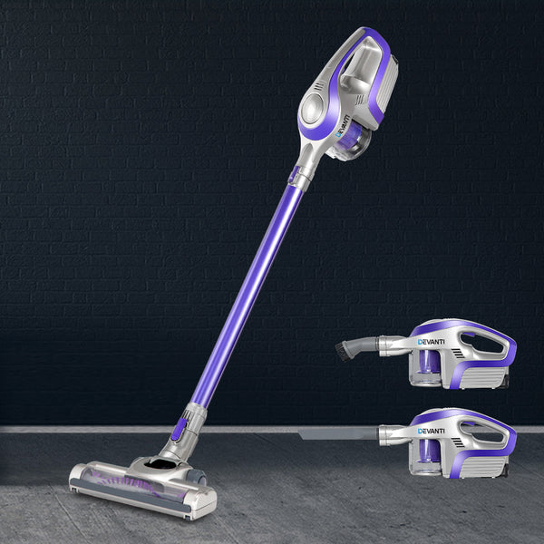 Devanti Cordless Stick Vacuum Cleaner - Purple & Grey freeshipping - Awezingly