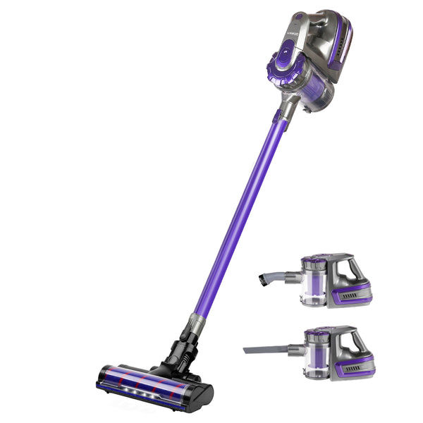 Devanti 150W Stick Handstick Handheld Cordless Vacuum Cleaner 2-Speed with Headlight Purple freeshipping - Awezingly