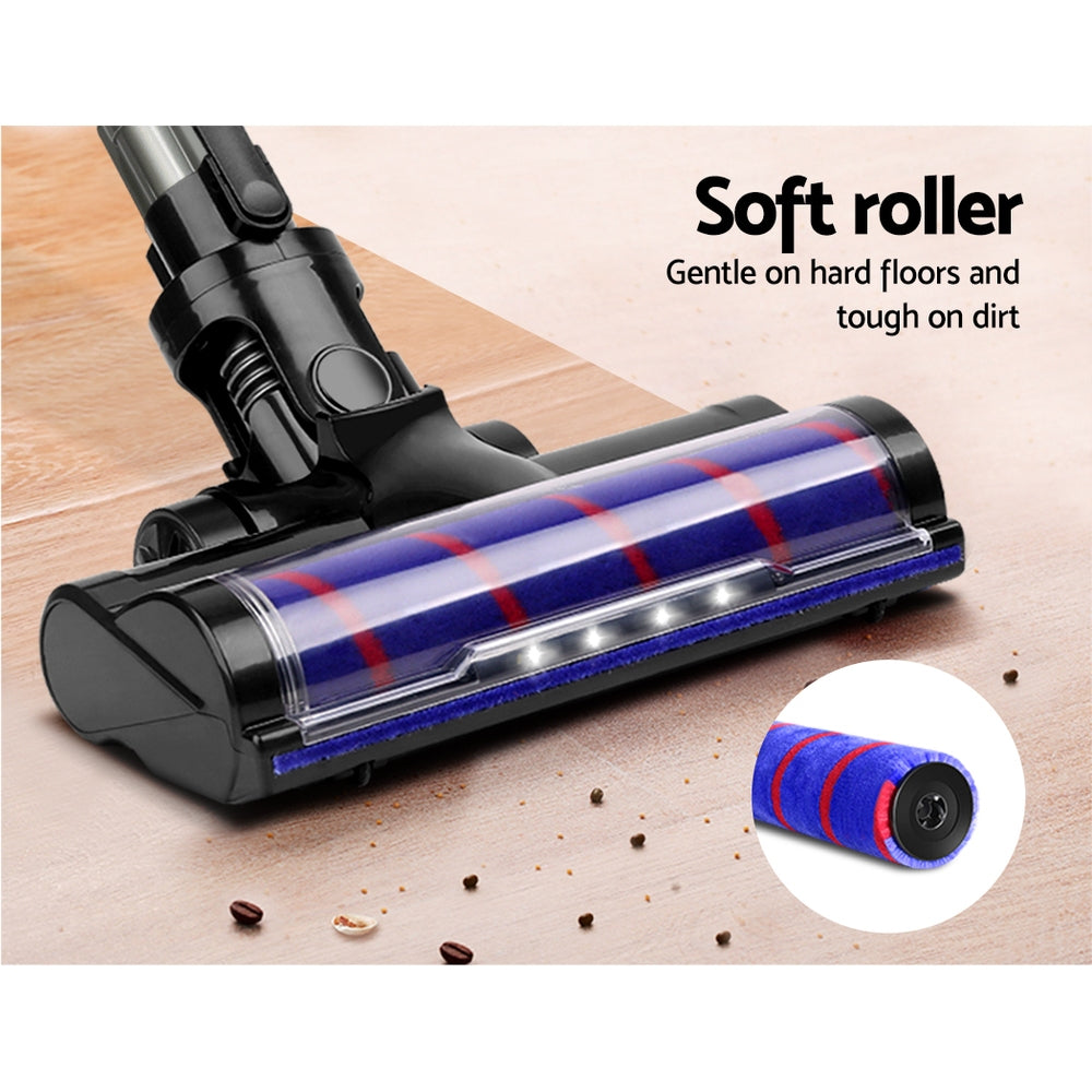 Devanti 150W Stick Handstick Handheld Cordless Vacuum Cleaner 2-Speed with Headlight Purple freeshipping - Awezingly