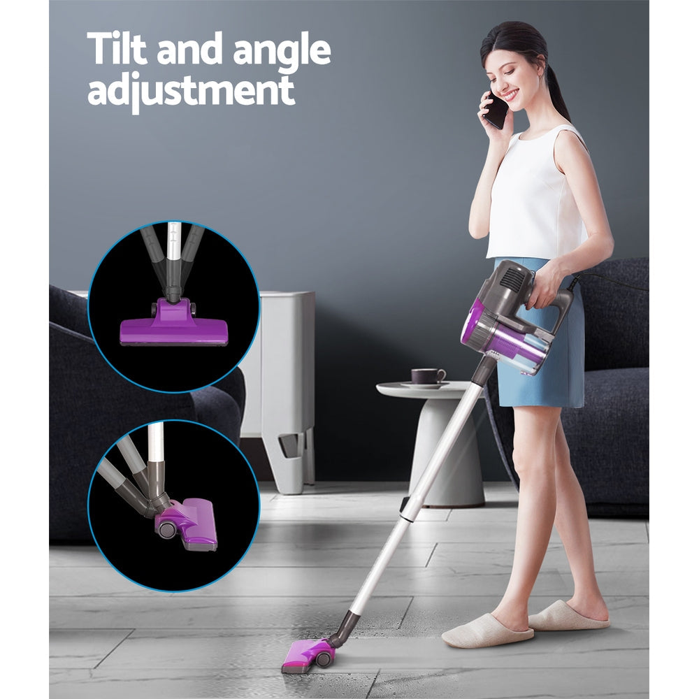 Devanti Handheld Vacuum Cleaner Bagless Corded 500W Purple Devanti