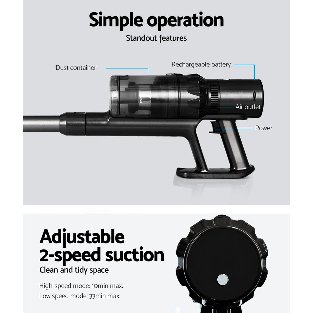 Devanti Handheld Vacuum Cleaner Brushless Cordless Bagless Stick Vacuums 350W Devanti