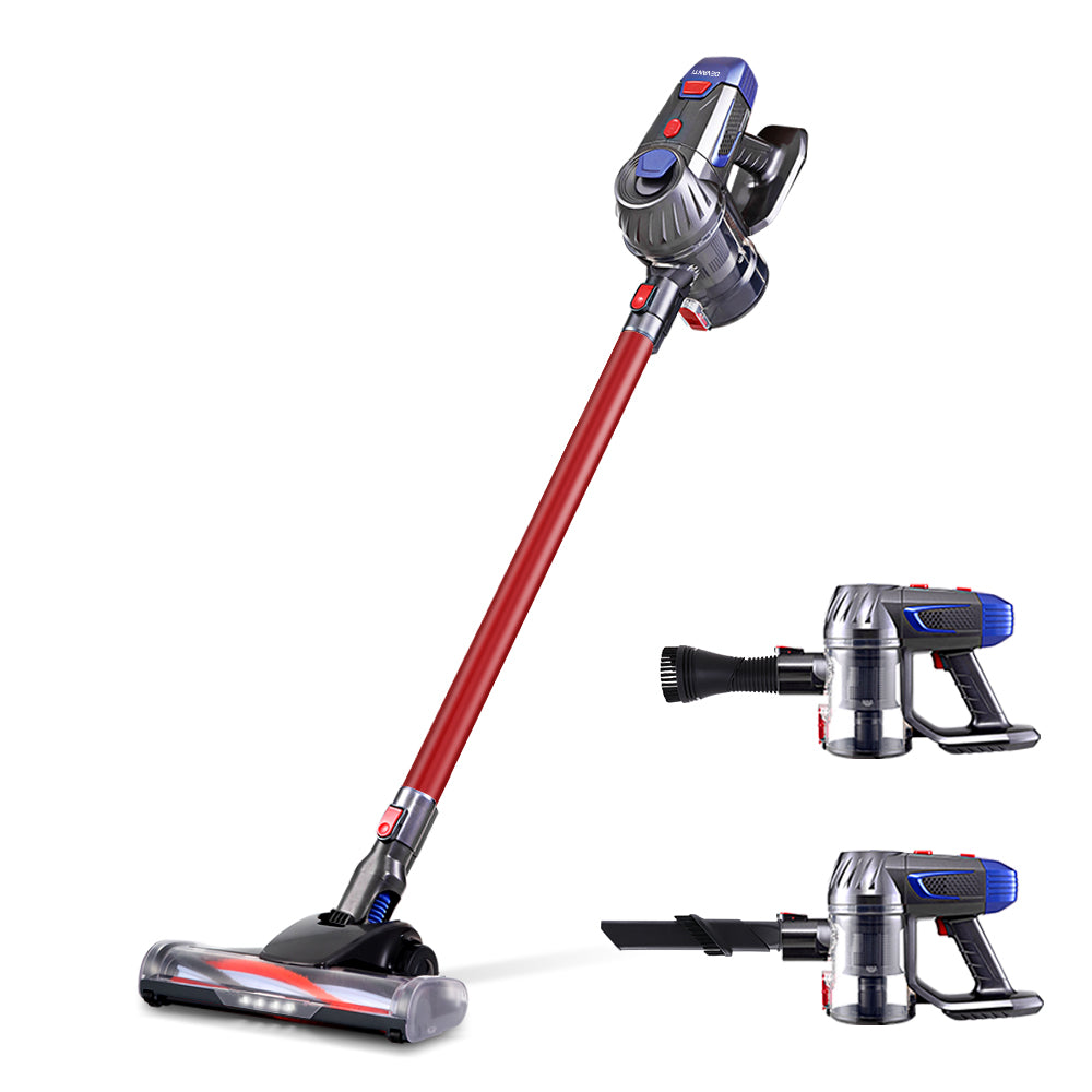 Devanti Handheld Vacuum Cleaner Cordless Stick Handstick Vac Bagless 2-Speed Headlight Red freeshipping - Awezingly