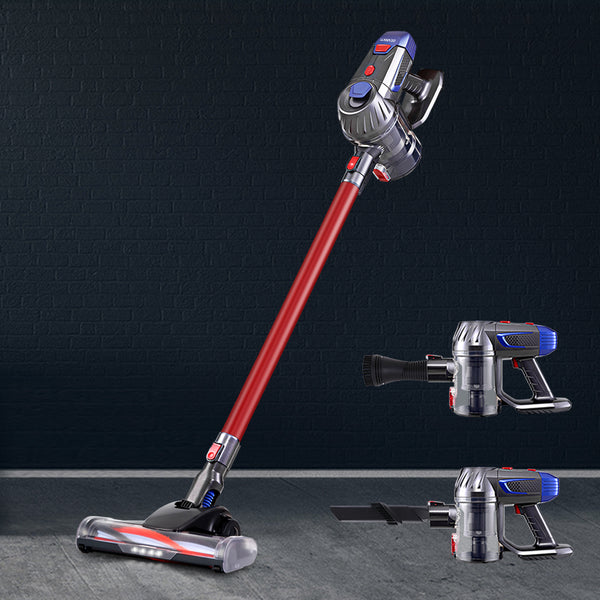 Devanti Handheld Vacuum Cleaner Cordless Stick Handstick Vac Bagless 2-Speed Headlight Red freeshipping - Awezingly