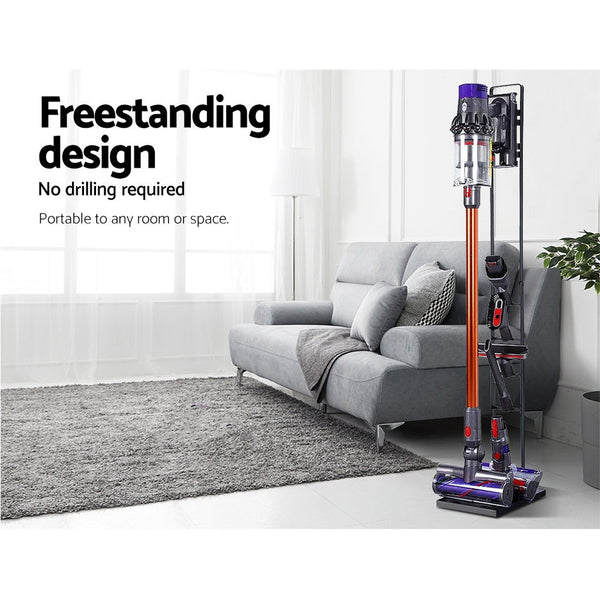 Artiss Freestanding Vacuum Stand Rack For Dyson Handheld Cleaner V6 V7 V8 V10 V11 Black Artiss
